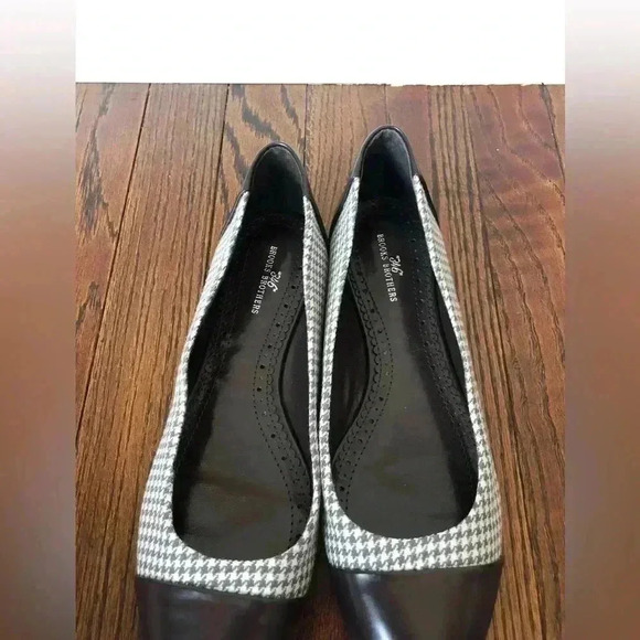 Brooks Brothers “346” Women’s 8 Gray/Brown Houndstooth Flats - NEW IN BOX!! - Picture 6 of 9